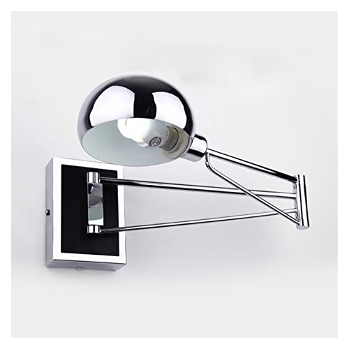 Lámparas de Pared para Dormitorio, Apliques de Pared, lámparas de Pared LED Modernas, lámpara de Pared de Noche Sencilla con Interruptor de atenuación, Luces de Pared cromadas Flex