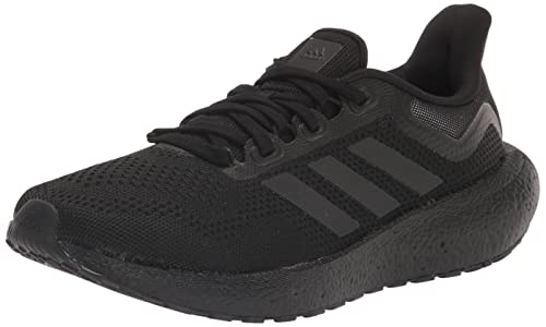 adidas Unisex Pureboost 22 Running Shoe, Black/Black/White, 7.5 US Men