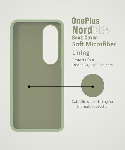 Image of LIRAMARK Liquid Silicone Soft Back Cover Case for OnePlus Nord CE4 5G (Mint Green)