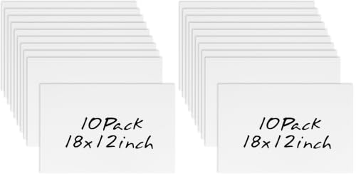 Image of 20 Pack 18'' x 12'' White Corrugated Plastic Sign Blank Board Double Sided for Garage Sale, Rent, Birthday Party, Guidepost Decorations