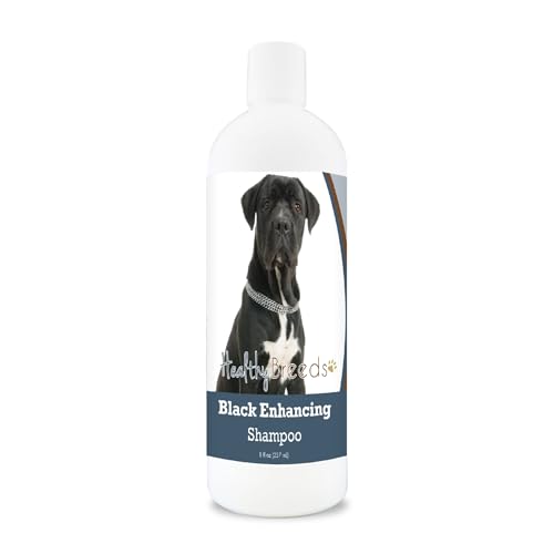 Healthy Breeds Cane Corso Black Enhancing Shampoo - Gentle Cleanser with Vitamin E, Aloe & Coconut Oil That Adds Brilliance, Shine & Intensity to Darker Coats - Floral Scent - 8 oz