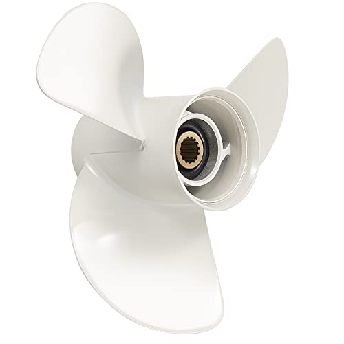 Vqprops Oem Upgrade 13 5/8 X 13 (15 Spline Tooth) Aluminum Boat Outboard Propeller Fit Yamaha Engines 50-130Hp Oem Parts No.6E5-45949-00-El,Rh cover