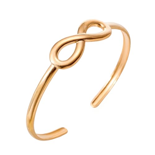 LHJHZDJC Pulsera, color eléctrico, número personalizado, 8 adornos de mano, temperamento de lujo ligero, acero inoxidable, apertura de símbolo infinito, regalo para ella