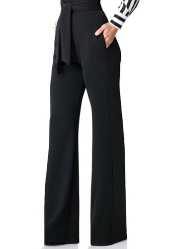 Lucuna Women's Dress Pants High Waisted Wide Leg Work Pants Slacks Office Business Casual Trousers2