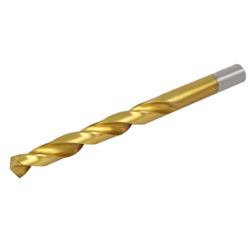 Aexit 9.8mm Drilling Tool Holder Dia Titanium Plated Double Flutes Straight Drill Hole Twist Drill Bit Model:23as390qo414