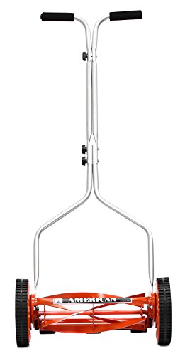 American Lawn Mower Company 1204-14 14-Inch 4-Blade Push Reel Lawn Mower, Red