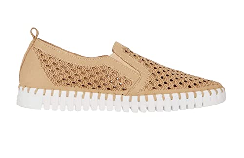 Image of Ilse Jacobsen HORNBAEK Women's Tulip Slip-On Flat | Elastic Side Panels | Lightweight Flexible Comfort.