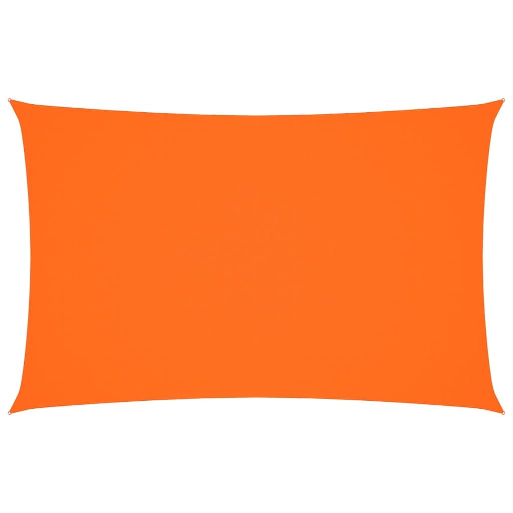Voile d'ombrage rectangulaire contre la chaleur et la pluie orange 2x5m