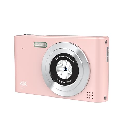 Digital Camera, Camera for Kids, UHD 4K 48MP Point and Shoot Digital Cameras with 64GB SD Card and 16X Digital Zoom Anti Shake