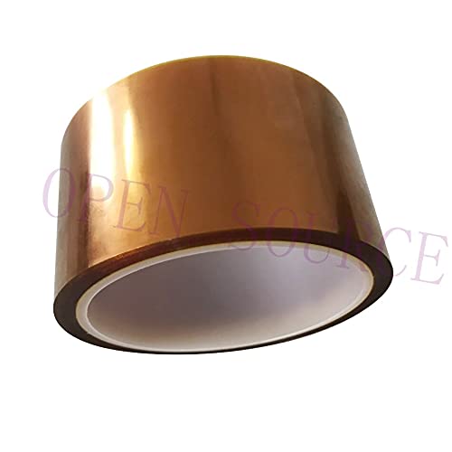 Lysee 3D Printer Parts & Accessories - 50mm10m Bi-Adhesive Goldfinger Tape Polyimide Double Sided Masking Tape High Temperature Polyimide Tape for 3D Printer CNC