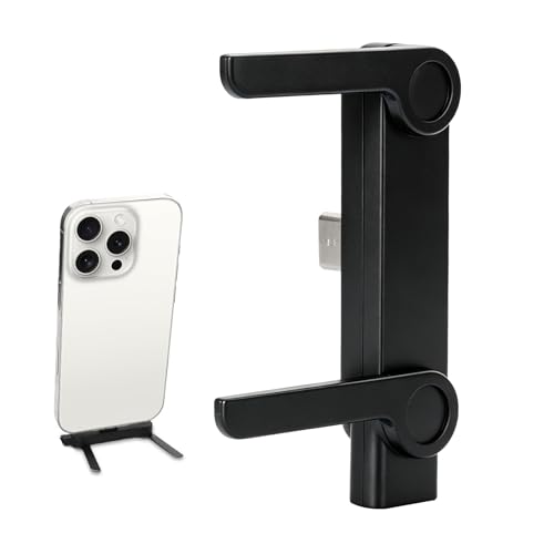XAVURO Adaptador de Soporte para teléfono con Conector Tipo C – Soporte Manos Libres para Smartphone – Añade una función de Soporte a tu Cable de Carga Actual, Negro