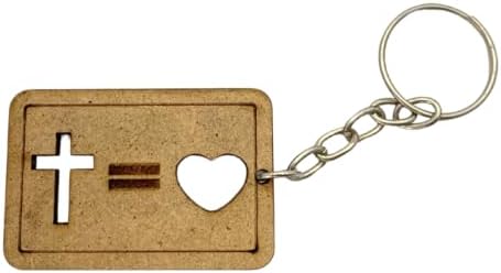 Kit 10 Chaveiros Religiosos Lembrancinha Cristã Biblia Mdf