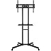 BONTEC Support TV sur Pied Meuble TV Pied Universel Mobile pour Télévision Plasma/LCD/LED/OLED de 32-70 Pouces, Support TV roulettes, Charge Max de 50kg, Max VESA 600x400 mm