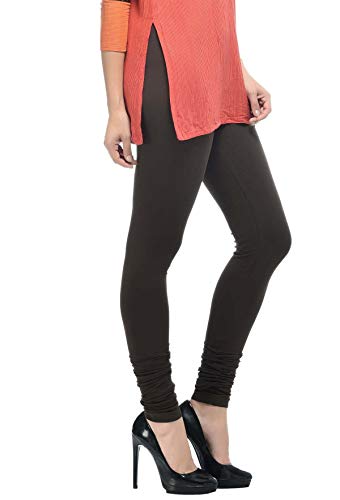 Image of Frenchtrendz Women's Cotton Spandex Stretchable Mid Rise Slim Fit Churidar Leggings Pull On
