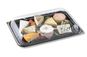 Sabert Medium Ultimate Platters with Lids Dimensions: 456 x 304 x 50mm- Sold in cases of: 25 Platters + Lids - Reusable
