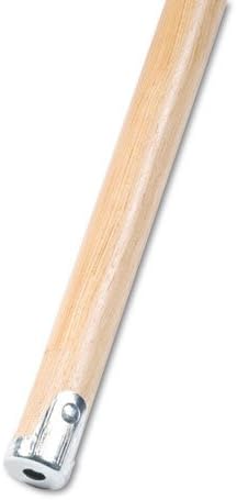 Lie-Flat Screw-In Mop Handle, Lacquered Wood, 1 1/8 dia. x 60L, Natural - Includes one each.