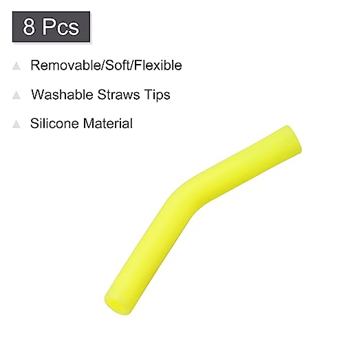 uxcell 8 piezas puntas de silicona para pitillos miniatura 3