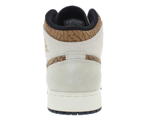 Jordan Boy's Air 1 Mid SE (Big Kid) Light Orewood Brown/Metallic Gold/White/Light British Tan/Sail 5.5 Big Kid M4