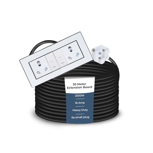 Image of Extension Board Heavy Duty Multi Socket 15A /16A /20 (2500 Watts 6A Small Plug and Two 16A Socket and Two 20A Switch, 30 Meter)
