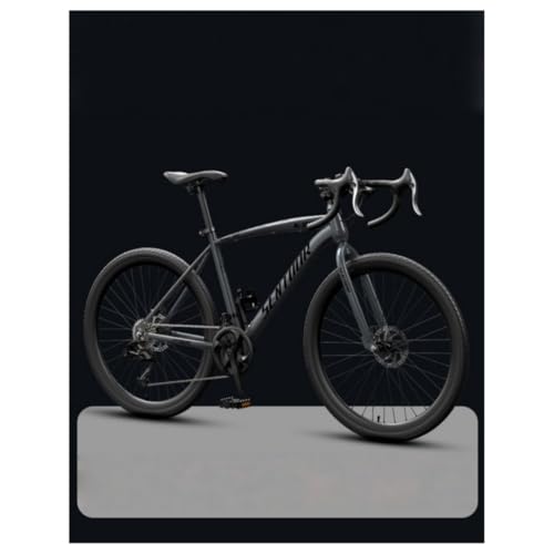 kiwetロードバイク 高炭素鋼フレーム 自転車24/26インチ デュアルディスクブレーキ器 ドロップハンドル 超軽量 マウンテンバイク 通勤 通学 学生 男の子 女の子初心者大人 成人 組み立てが簡単(95%組み立て済み) (ナイトグレー - 30ナイフ