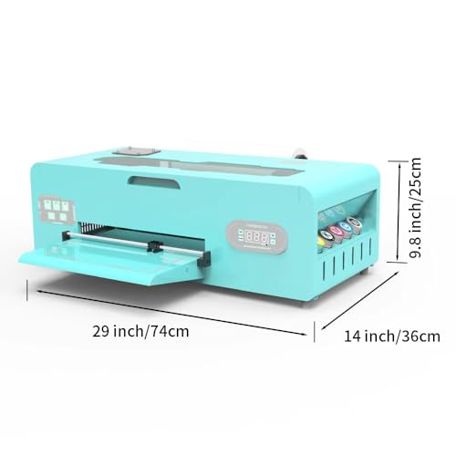 Image of A3 DTF Printer 1390 Printhead, DTF Transfer Printing Machine for T-Shirts, with White Ink Circulation & Semi-Auto Cleaning,Includes Software, 5x250ml Ink, Film and Powder