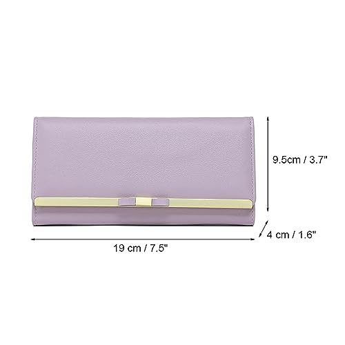 Womens Wallets PU Leather Clutch Long Wallet for Women Card Holder Phone Organizer Ladies Travel Purse (Purple), Black4
