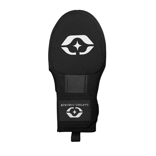 Sliding Mitt - Youth Baseball Sliding Mitt - Protective Hand Guard - Elastic Compression Strap - Left & Right Hand Sizes (Black)