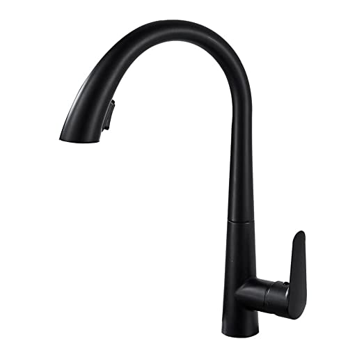 Grifo del fregadero de la cocina monomando con agua caliente y fría y boquilla doble