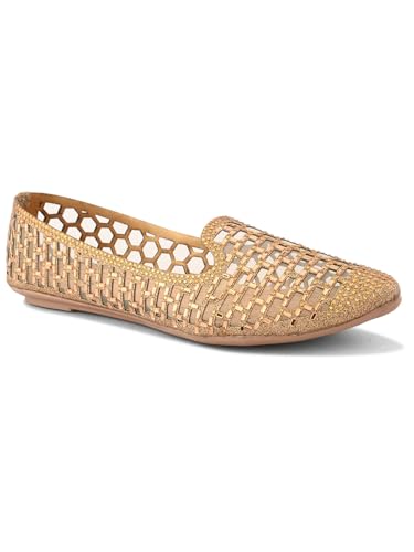 Image of XE Looks Elegant Rhinestone Studded Bellies | Hexagonal Cutout Pattern | Chic & Comfortable Slip-On Bellies For Girls & Womens