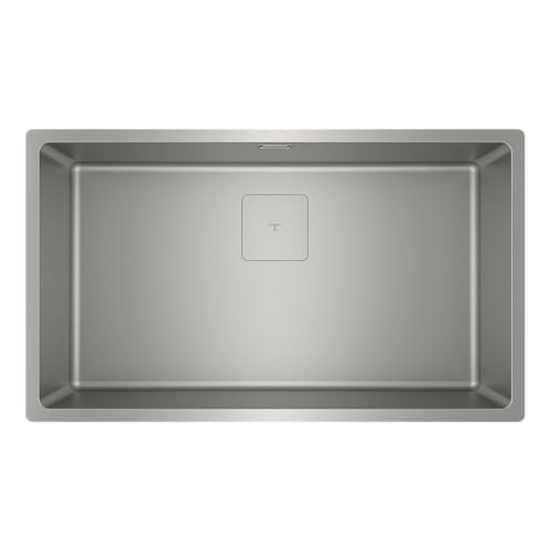 TEKA FlexLinea RS15 71.40 Évier de cuisine 18/10 en inox 18/10, triple installation, profondeur 20 cm, silentSmart, vidage de valve panier 3½