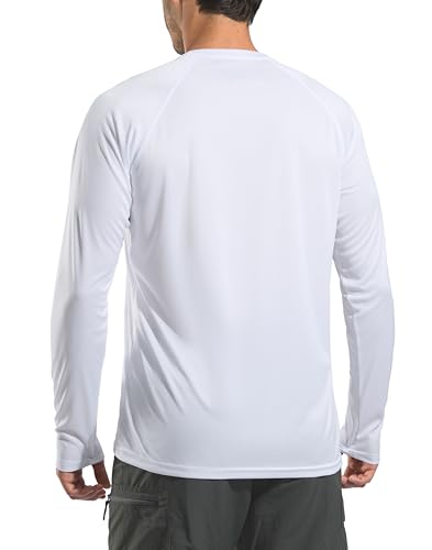 Image of Pudolla Men's Sun Protection Shirts UV SPF UPF 50+ Rash Guard Long Sleeve Lightweight Quick Dry Brethable Swimming Fishing