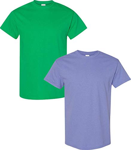 T-shirt en jersey Gildan homme Violet irlandais XX-Large avec col renforcé confortable