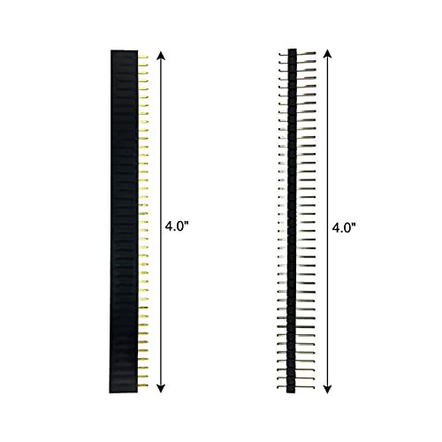 En-tête de broche sécable 2.54 mono-rangée noir pour montages électroniques DIY