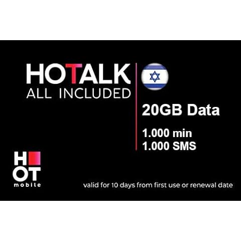Marco Polo Mobile Hot Mobile Tarjeta SIM Prepago Israel 20 GB Cover