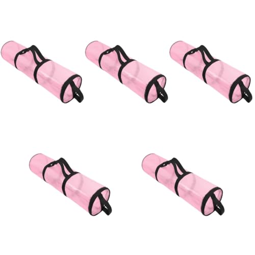 Ipetboom 5pcs Handy Christmas Wrapping Organizer Pouch Cylindrical Packing Bag for for Candies Toys and Snacks Convenient Storage