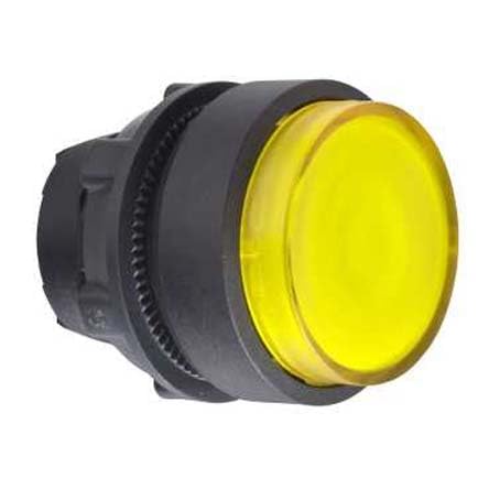 Cabeza pulsador luminoso saliente amarillo LED de alta visibilidad para cuadros