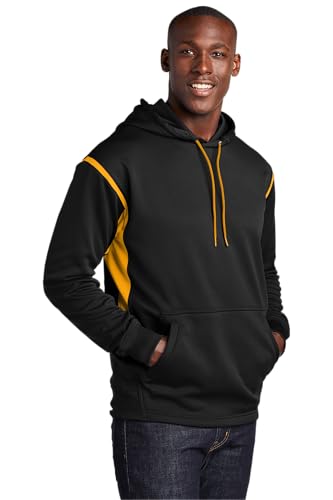 SPORT-TEK Men's Tall Tech Fleece Colorblock Hooded Sweatshirt4