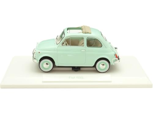 Modelo a escala Norev Fiat 500 L 1968 1:18 Pastel Blue miniatura 2