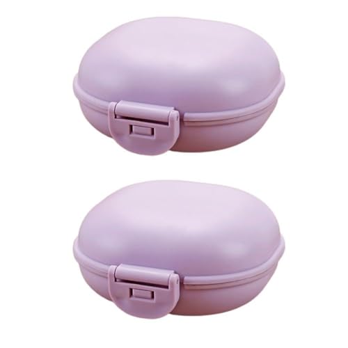 Pp - Contenedor de jabonera sellado de tamaño de viaje para jabón de baño, compacto, 8.5 x 9.5 x 3.5 cm, a prueba de fugas, resistente al calor, para el hogar, campamento al aire libre (blanco)