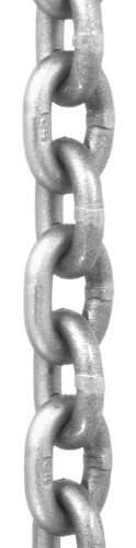 Campbell 0181613 System 4 Grade 43 Carbon Steel High Test Chain in Round Pail, Bright, 3/8