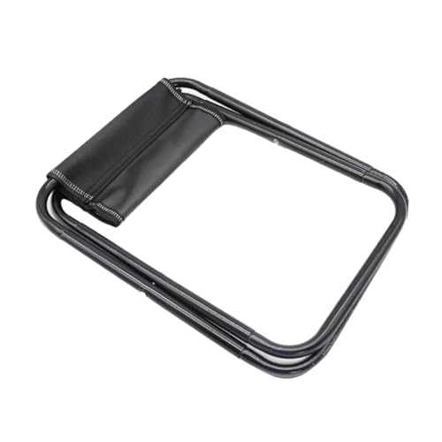 PRETYZOOM Portable Folding Stool Chairs Outdoor Chairs Camping Supplies Stool for Fishing Black Canvas
