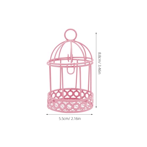 Image of Mini Bird Cage Decoration Set of 3 Desktop Storage Adornment Mini Tabletop Ornament for Candy and Small Item Display 3.46 Inch Decorative Bird Cage for Home Office Desk