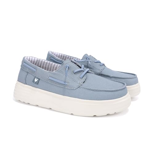 PITAS | Maya | Mocasines de Mujer | Náuticos Casual | Zapatillas de Tela | Zapatos sin Cordones | Deportivas Casuales | Calzado de Walkinpitas | Jeans 37