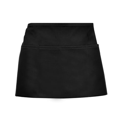 nuoshen Waist Apron, Anti-dirt Waist Aprons Short Black Apron