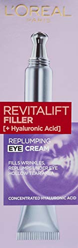 L'Oreal Paris Revitalift Filler, Crema de Ojos con Ácido Hialurónico, 15 ml - Imagen 3
