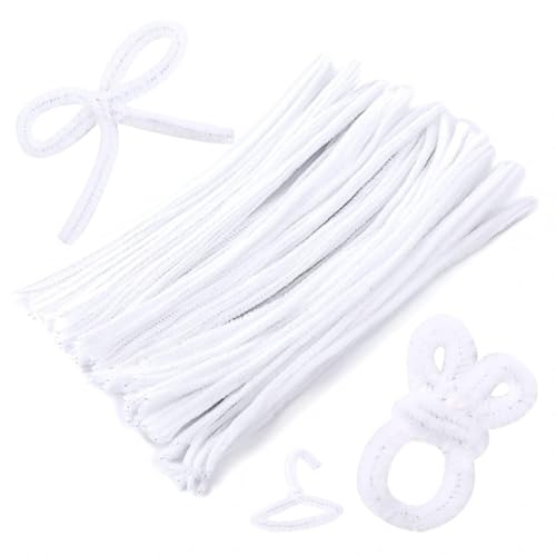 Image of TRAIS-100 PCS Pipe Cleaners, Chenille Stems for Crafts, Fuzzy Craft Pipe Cleaners, Soft Flexible Bendable Sticks for DIY Art Supplies, Kids Crafts, School Projects (100, Yellow)