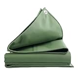 Mehrzweck Abdeckung Holzplane Strapazierfähige mit Ösen Faltbar für Balkon und Garten(5x6.0m(16.4x19.7ft))