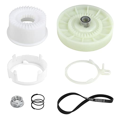 W10721967 Washer Pulley Clutch Kit & W10006384 Drive Belt Compatible with Whirlpool Kenmore Maytag Washer Parts Replaces AP5951296, PS10057144, W10006352,...
