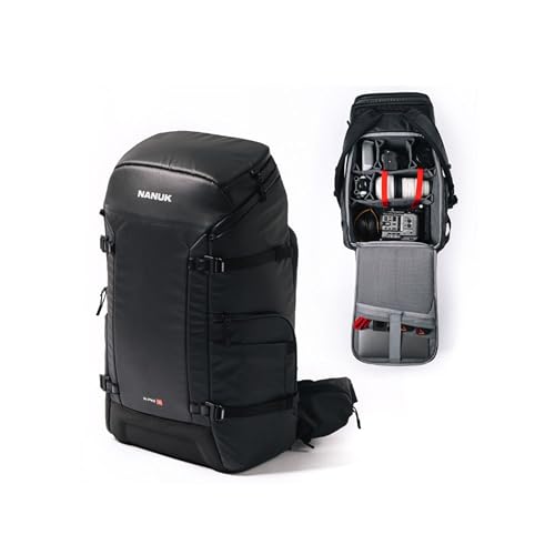 Image of NANUK N-PVD 35L Camera Backpack - Water-Repellent with Rain Cover, Fits 2-3 Cameras, Drone, Tripod, 16 inch Laptop Compartment, Carry-On Approved - For Photographers, Travel & Hiking - Black