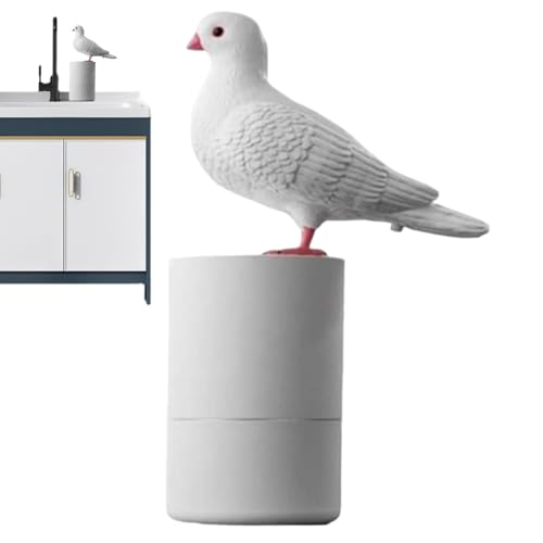 Weqizuerqi Dispensador de espuma de 300 ml, dispensador eléctrico de jabón de palomas, dispensador de jabón espumoso, dispensador de jabón espumoso fino sin contacto, dispensador automático de jabón